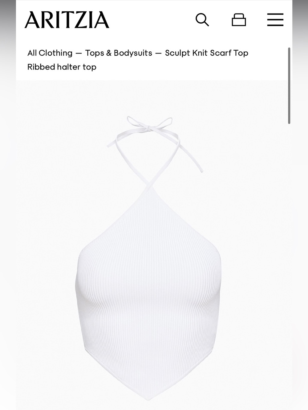 Aritzia Babaton Sculpt Knit Scarf Top